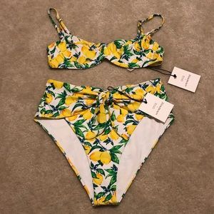 We Wore What x Onia bikini in lemons all over print
